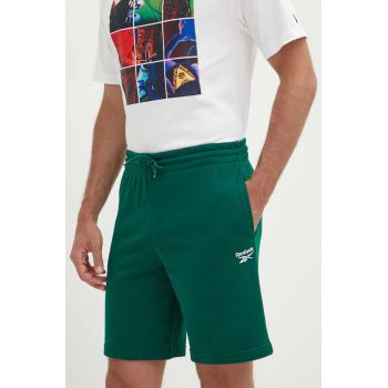 Reebok pantaloni scurti Identity barbati, culoarea verde, 100076441