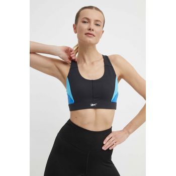 Reebok sutien sport Lux Racer Colorblock culoarea negru, modelator, 100075367