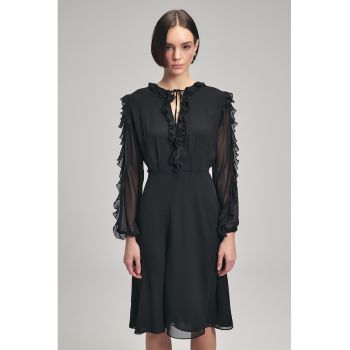 Rochie midi cu volane