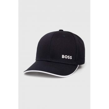 BOSS Green șapcă de baseball din bumbac culoarea albastru marin, cu imprimeu, 50519219