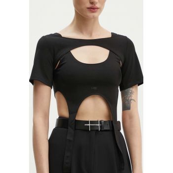 Calvin Klein Jeans curea de piele barbati, culoarea negru, 16.91.BLK01