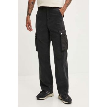 Karl Lagerfeld Jeans pantaloni barbati, culoarea negru, drept, 245D1002