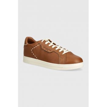 Michael Kors sneakers din piele Keating culoarea maro, 42T4KEFS1L 230