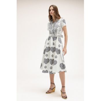 Rochie midi cu imprimeu paisley