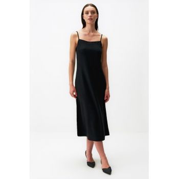 Rochie midi din amestec de in