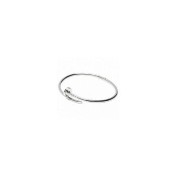 Bratara Barbati, Zamo®, Nail Silver Bangle, Model Cui, Material Inox, Argintie