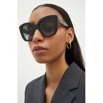 Gucci ochelari de soare femei, culoarea negru, GG0327S