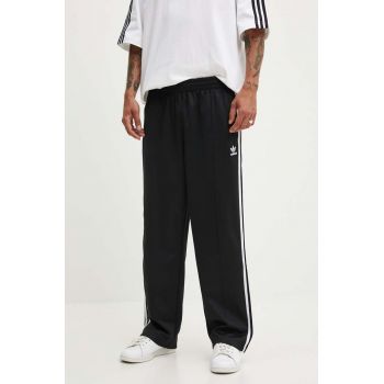 adidas Originals pantaloni Adicolor Baggy Fit Firebird Pant barbati, culoarea negru, drept, IZ4801