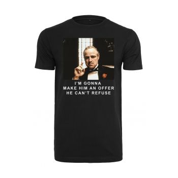 Tricou unisex cu decolteu la baza gatului si imprimeu The Godfather