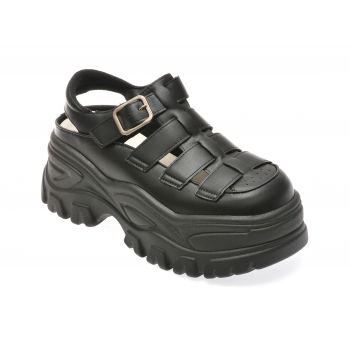 Pantofi casual GRYXX negri, 3682, din piele ecologica