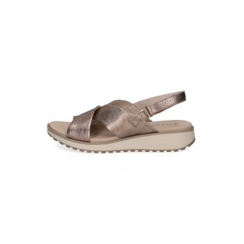 Sandale slingback de piele