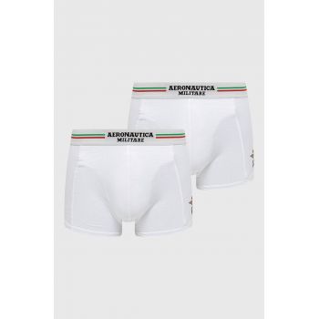 Aeronautica Militare Boxeri (2-pack) bărbați, culoarea alb