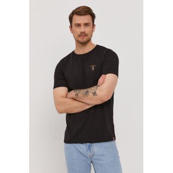 Aeronautica Militare tricou lounge bărbați, culoarea negru, material neted