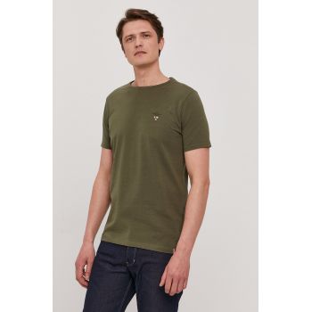 Aeronautica Militare tricou lounge bărbați, culoarea verde, material neted