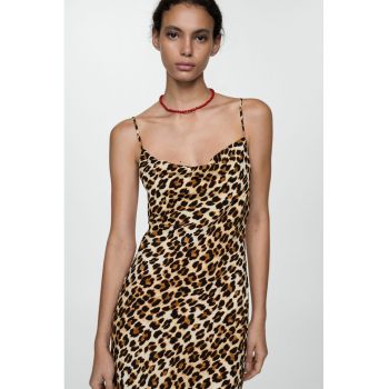 Rochie midi cu animal print Kendal