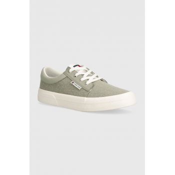 Tommy Jeans tenisi TJM VULC. SKATE DERBY MIX barbati, culoarea gri, EM0EM01367