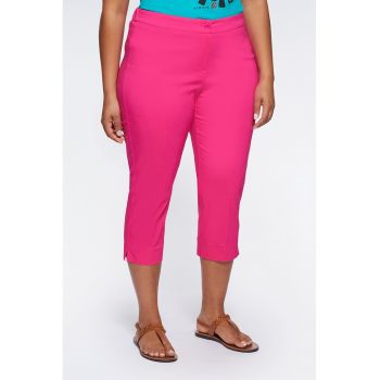 Pantaloni capri cu talie medie