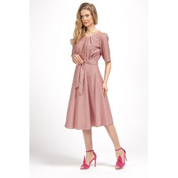 Rochie midi cu maneci scurte Aurora