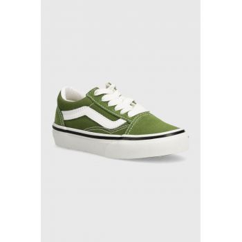 Vans tenisi copii Old Skool culoarea verde, VN000CYVCIB1