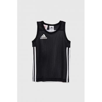 adidas Originals top copii 3G SPEE REVRS culoarea negru, cu imprimeu, DX6387