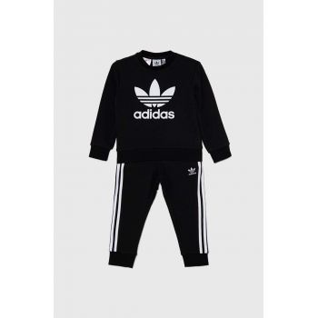 adidas Originals trening copii TREFOIL CREW SE culoarea negru, IY4784