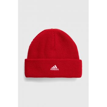 adidas Performance caciula LK BEANIE culoarea rosu, din tricot gros, IY7842