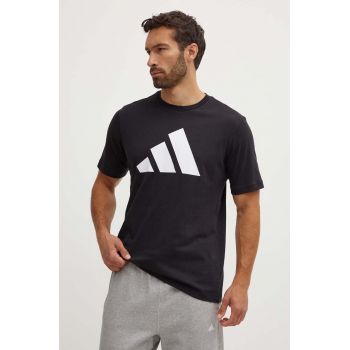 adidas tricou din bumbac barbati, culoarea negru, cu imprimeu, IY8583