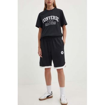 Converse pantaloni scurti culoarea negru, neted, 10026456-A01