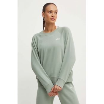 Dkny bluza femei, culoarea verde, neted