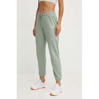 Dkny pantaloni de trening culoarea verde, cu imprimeu