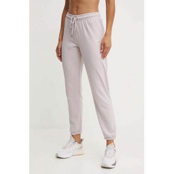 Dkny pantaloni de trening culoarea violet, cu imprimeu