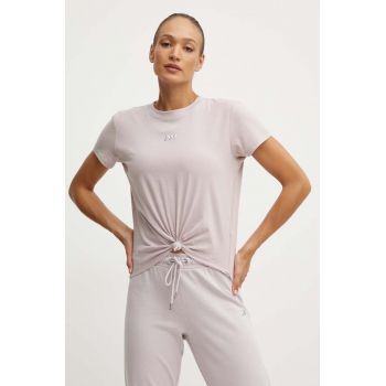 Dkny tricou din bumbac femei, culoarea violet, DP3T8521