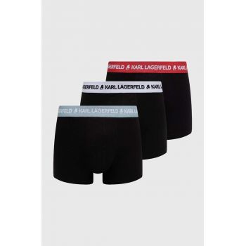 Karl Lagerfeld boxeri 3-pack barbati, culoarea negru