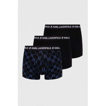 Karl Lagerfeld boxeri 3-pack barbati, culoarea negru, 245M2113