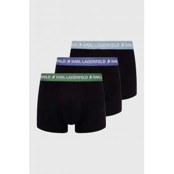 Karl Lagerfeld boxeri 3-pack barbati, culoarea negru