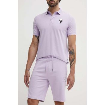 Karl Lagerfeld pantaloni scurti barbati, culoarea violet