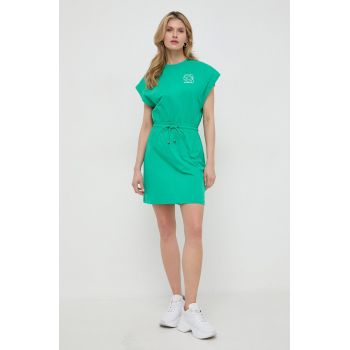 Karl Lagerfeld rochie de plajă din bumbac culoarea verde