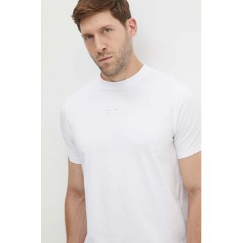 Karl Lagerfeld tricou barbati, culoarea alb, cu imprimeu