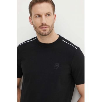 Karl Lagerfeld tricou barbati, culoarea negru, neted, 542221.755021