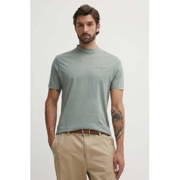 Karl Lagerfeld tricou din bumbac barbati, culoarea verde, cu imprimeu, 542252.755172