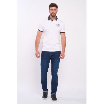 Tricou polo cu aspect pique