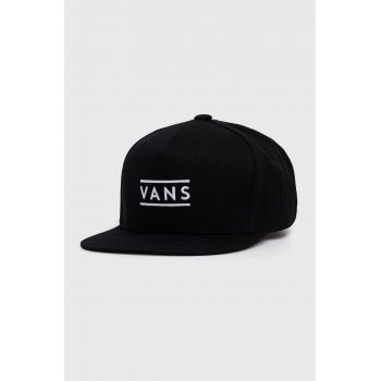 Vans șapcă de baseball din bumbac culoarea negru, cu imprimeu, VN000HSFBLK1