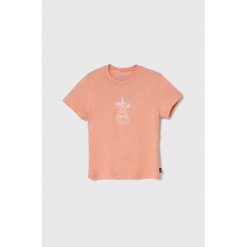 Vans tricou de bumbac pentru copii GR CRAZY EDDY culoarea roz, VN000K94D471