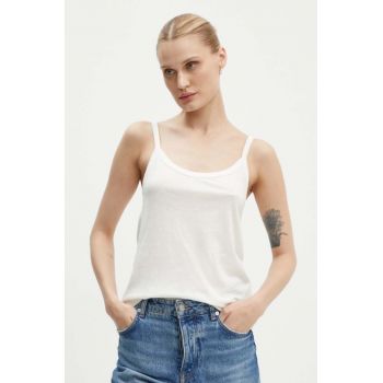 American Vintage top din bumbac culoarea bej, GAMI01BH24