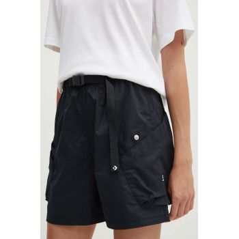 Converse pantaloni scurti din bumbac culoarea negru, neted, 10026395-A03 de firma originali