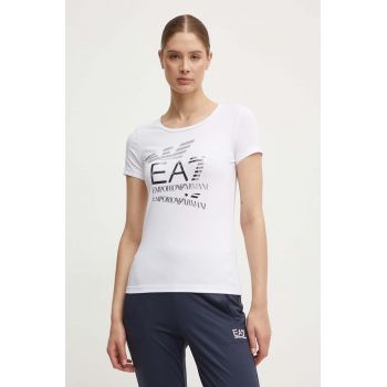 EA7 Emporio Armani tricou femei, culoarea alb, TJQCZ.6DTT17