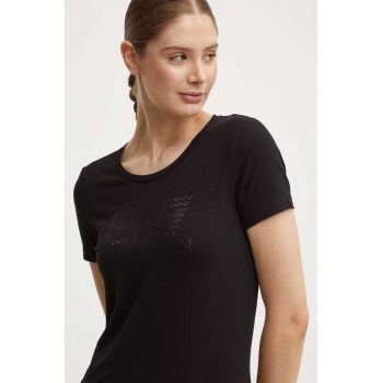 EA7 Emporio Armani tricou femei, culoarea negru, TJQCZ.6DTT14