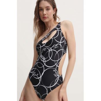 Karl Lagerfeld costum de baie dintr-o bucată culoarea negru, cupa moale, 245W2202