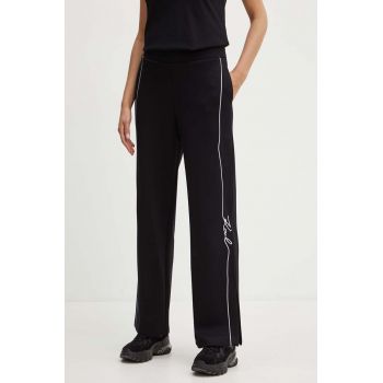 Karl Lagerfeld pantaloni de trening culoarea negru, cu imprimeu, 245W1052