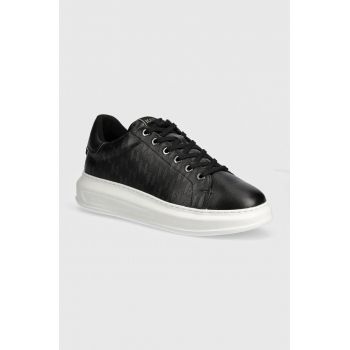 Karl Lagerfeld sneakers din piele KAPRI MENS culoarea negru, KL52572